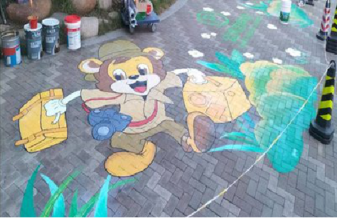 六盘水夏季画地面彩绘会遇到的问题