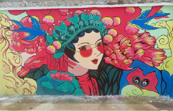 六盘水墙体彩绘-网红墙