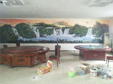 六盘水墙绘-写实风景