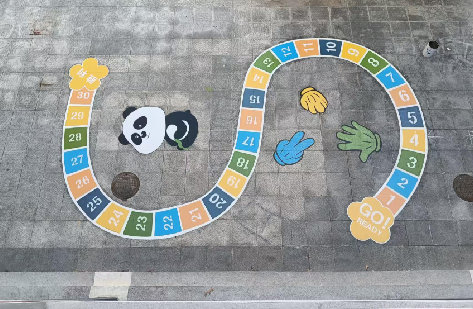 六盘水地面游戏彩绘