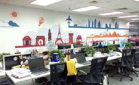 六盘水教你设计办公室墙绘的方法。