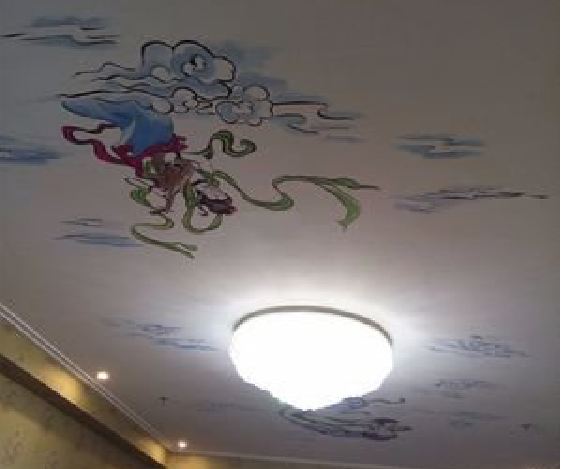 六盘水如何快速绘制天花板上的手绘墙？