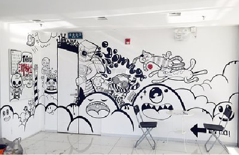 六盘水手绘墙并非传统涂鸦。